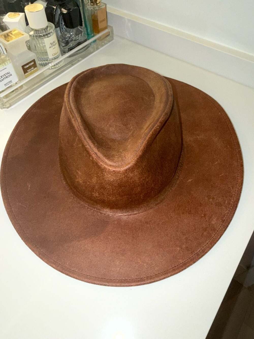 Salvatore Sombreros Brown Suede Western Cowboy Hat - Picture 2 of 7